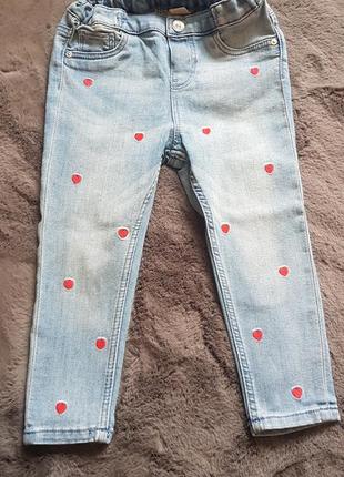 Джинси ,h&m , джинси в сердечко