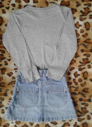 Комплект джинсовая юбка okaoy реглан 104-116см2 фото