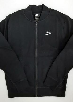 Оригінальний чоловічий бомбер на флісі nike nsw club bomber jacket / bv2686-0101 фото