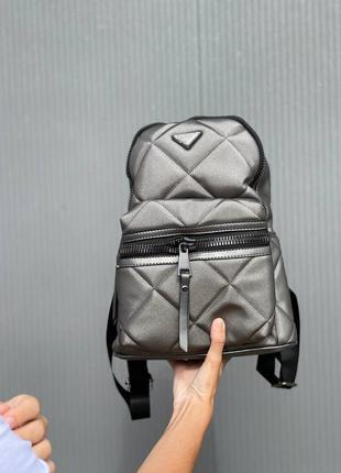 Рюкзак prada backpack grey4 фото