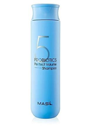 Шампунь для об'єму волосся з пробіотиками masil 5 probiotics perfect volume shampoo, 300 мл