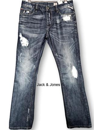 Джинсы jack jones джинсы рванки с дырками w34 l34 original батал большой размер1 фото