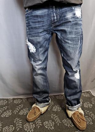 Джинсы jack jones джинсы рванки с дырками w34 l34 original батал большой размер9 фото