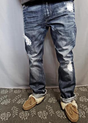 Джинсы jack jones джинсы рванки с дырками w34 l34 original батал большой размер10 фото