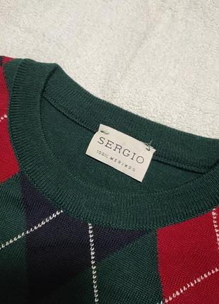 Шерстяной свитер с принтом ромби аргайл