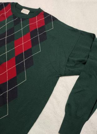 Шерстяной свитер с принтом ромби аргайл