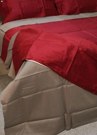 Двуспальное евро постельное белье с египетского хлопка3 фото