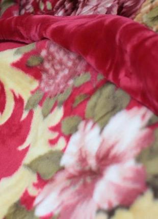 Плед цветы акриловый двухспальный fugio (япония)7 фото