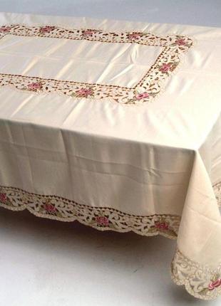 Скатертина 180х225 бежевий elegant lux 4471
