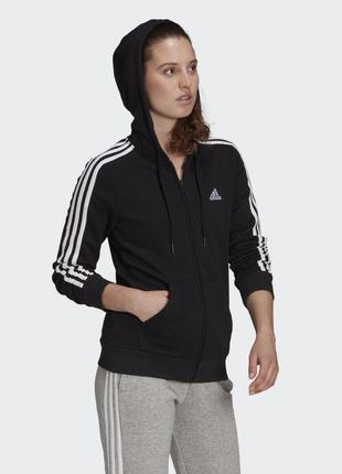 Флисовая толстовка adidas essentials 3-stripes sportswear gm55673 фото