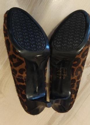 Туфли на каблуке с леопардовым принтом  открытый носок michael kors 37р3 фото