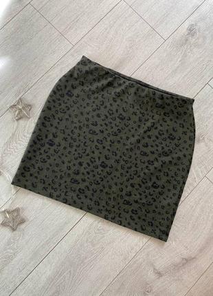 Леопардовая мини юбка new look