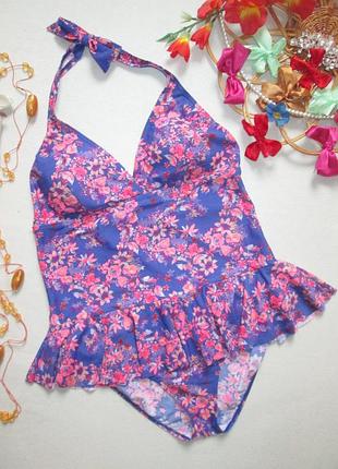 Суперовый слитный купальник с юбкой в цветочный принт resort 🌺🍒🌺