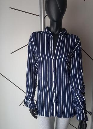 Удлиненная блуза/рубашка из вискозы4 фото