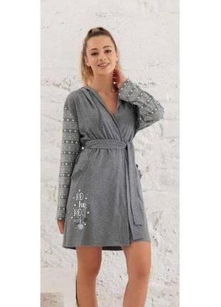 Женский халат s-36 серый relax mode 19905