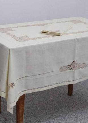 Скатертина мереживна лен180*270