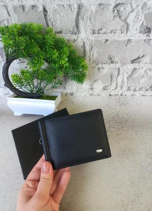 Чоловічий шкіряний гаманець портмоне шкіряне зажим шкіряний