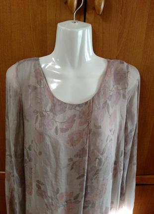 Блуза италия шелк в нюдовом тоне5 фото