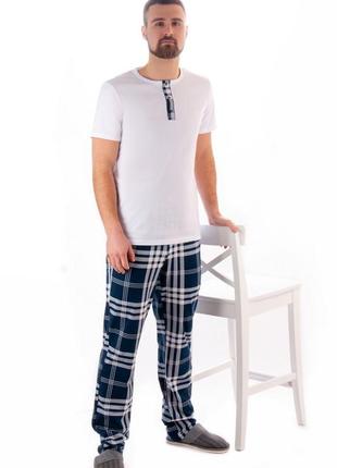 2кольори❗ бавовняна піжама футболка + штани, чоловіча піжама комплект для дому, хлопковая мужская пижама, комплект для дома