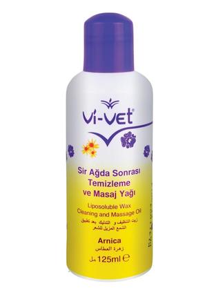 Массажное масло после депиляции с экстрактом арники vi-vet, 125 мл