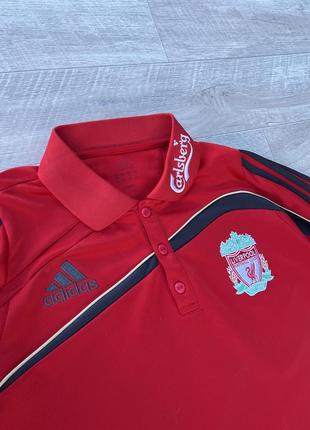 Adidas футболка s/m поло liverpool красная футбольная2 фото