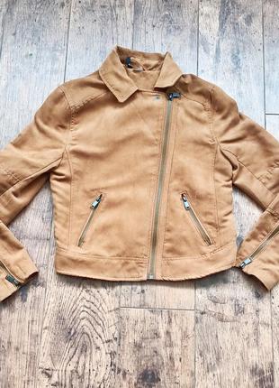 Куртка замшевая коричневого цвета женская h&m6 фото