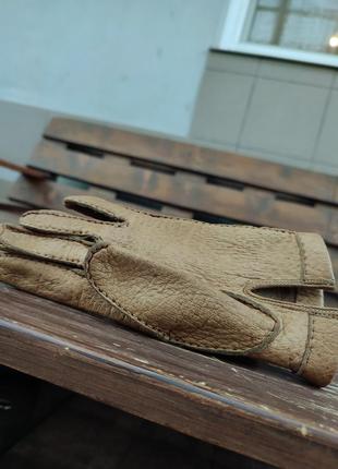 Женские автомобильные винтажные перчатки без подкладки из люксовой кожи veritable pecari leather peccary кожа дикого кабана/свиньи4 фото
