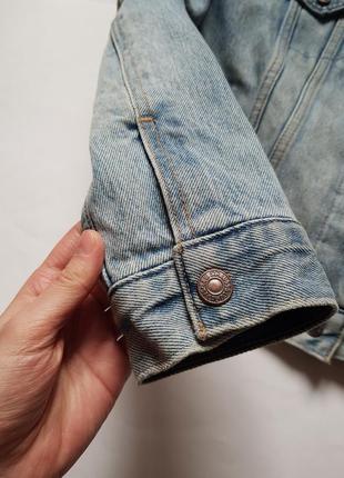 Стильна жіноча шерпа levis оригінал, шерпа levis, утеплена джинсова куртка levis, джинсова шерпа9 фото