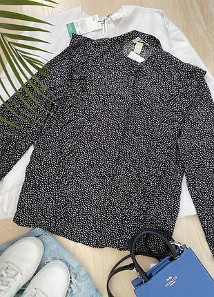 Рубашка/блуза в цветочный принт h&amp;m 💖