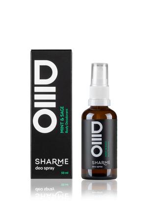 Натуральний дезодорант для тіла sharme deo spray з ароматом «м'ята & шавлія», 50 мл.