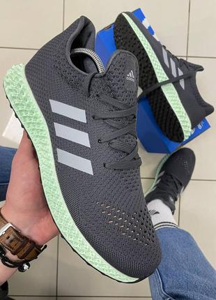 Мужские спортивные серые кроссовки в сетку adidas alpha edge 4d6 🆕 адидас