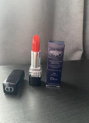 Помада для губ dior rouge dior couture colour refillable lipstick 080 red smile