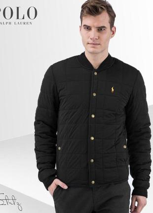 Распродажа! весенняя куртка polo ralph lauren demi-season quilted jacket. распродажа, ломтики, куртка черная весна