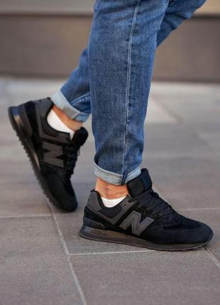 Мужские кроссовки new balance 574 black v2 / smb