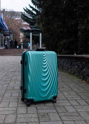 Чемодан пластиковый wings 304, маленький s оранжевый