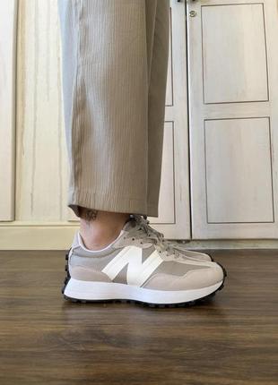 Женские кроссовки new balance 327 grey white 36-37-38-39-40