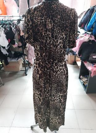 Леопардовое платье вискоза р.48 (14)8 фото
