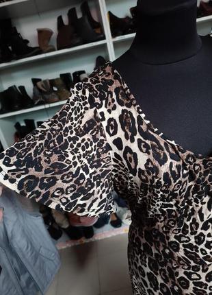 Леопардовое платье вискоза р.48 (14)3 фото