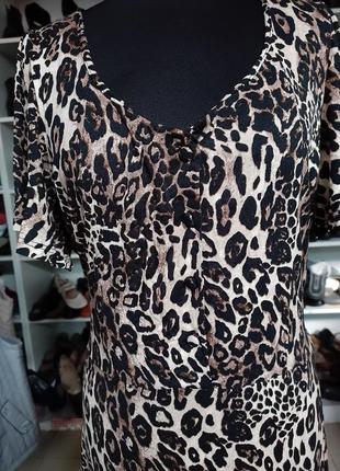 Леопардовое платье вискоза р.48 (14)4 фото