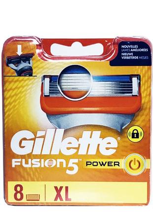 Лезвия (кассеты) для бритвенного станка gillette fusion5 power (8 шт)