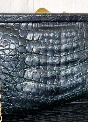 Сумка клатч из натуральной кожи крокодила4 фото