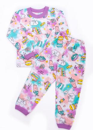 Пижама хлопковая, бавовняна піжама з котиком, фруктами легка літня4 фото