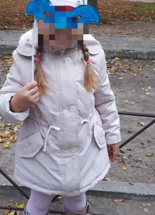 Куртка демі на дівчинку парка  + вітровка 2в1  "цвєтков"