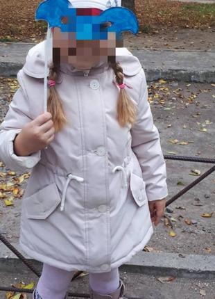 Куртка деми на девочку парка + ветровка 2в1 "гвоздиков"