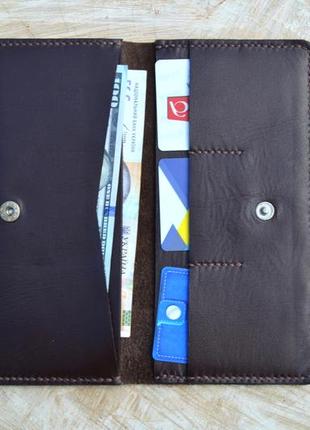 Шкіряний портмоне №1. гаманець із натуральної шкіри. портмоне ручної роботи. подарунок чоловікові5 фото