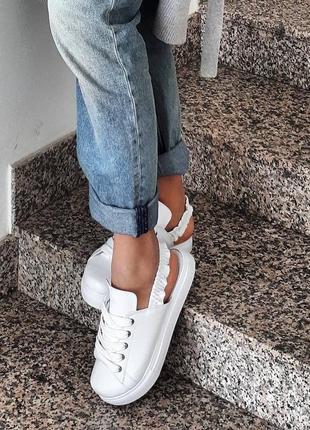 Шкіряні кеди без пʼятки