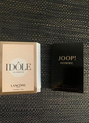 Пробники idole lancΩme и joop homme