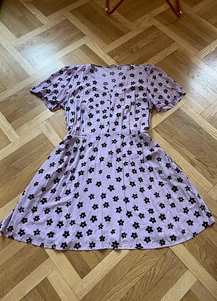 Батал великий розмір стильна легка віскозна сукня плаття платтячко натуральне легке