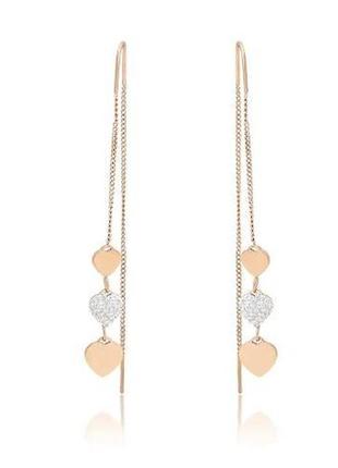 Серьги из медицинского золота stainless steel, xuping позолоченные