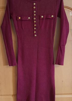 Длинное теплое платье размер м